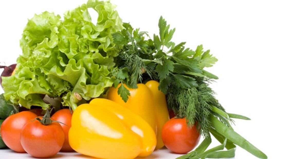 vegetables during the treatment of prostatitis